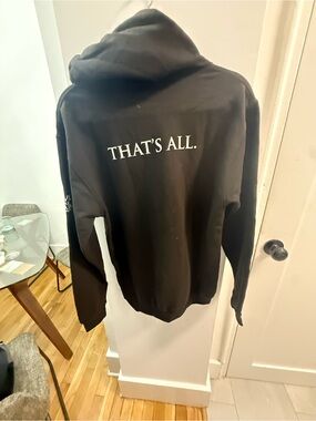 Black Hoodie with "THAT'S ALL." Back Text